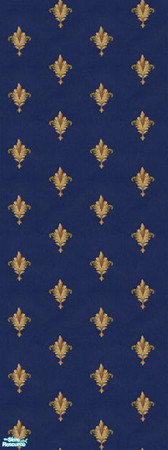 Sims 2 — Acanthafleur Wallpaper set - AL - Duke by 71robert13 — Acanthus leaf Fleur-de-lis on softly leather texured Duke