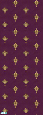 Sims 2 — Acanthafleur Wallpaper set - AL - Blackberry by 71robert13 — Acanthus leaf Fleur-de-lis on softly leather