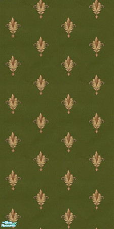 Sims 2 — Acanthafleur Wallpaper set - Fern by 71robert13 — Acanthus leaf Fleur-de-lis on softly leather texured fern