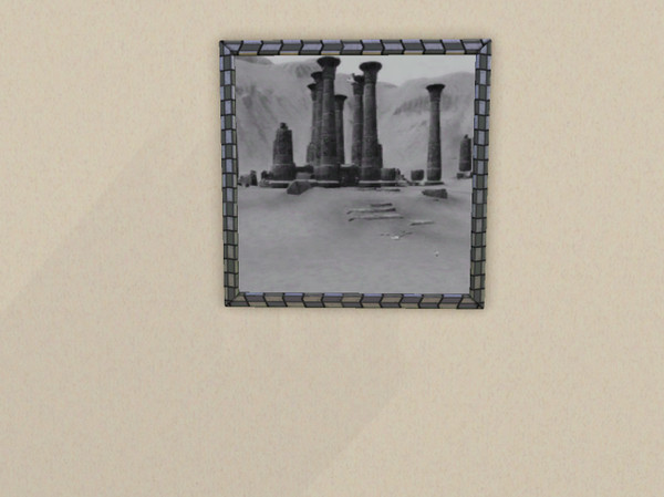 Sims 3 — Painting Landscape Eygpt7 Karnak B&W by Peachybitz1 — Painting Landscape Eygpt7 Karnak B&W