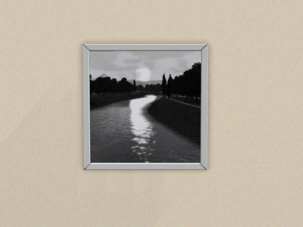 Sims 3 — Painting Landscape Riverview7 Sun B&W by Peachybitz1 — Painting Landscape Riverview7 Sun B&W