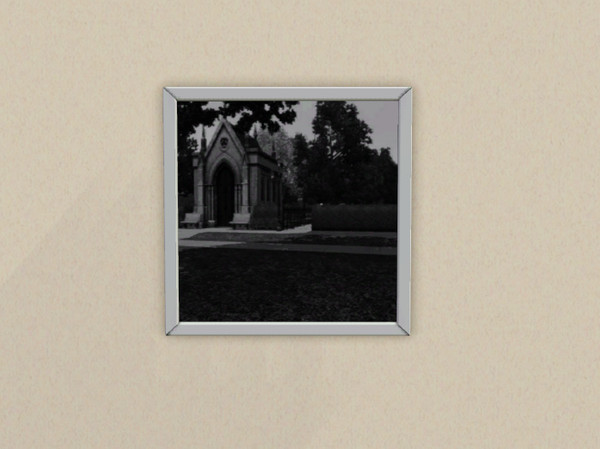 Sims 3 — Painting Landscape Riverview7 Mausoleum B&W by Peachybitz1 — Painting Landscape Riverview7 Mausoleum B&W