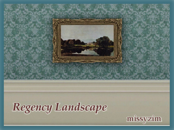 Sims 3 — Regency Landscape by missyzim — A collection of Regency era landscape paintings by Jon Constable. This is one