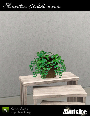 Sims 3 — Ivy by Mutske — 1 Recolorable part. 4 Variations. Made by Mutske@TSR. TSRAA.