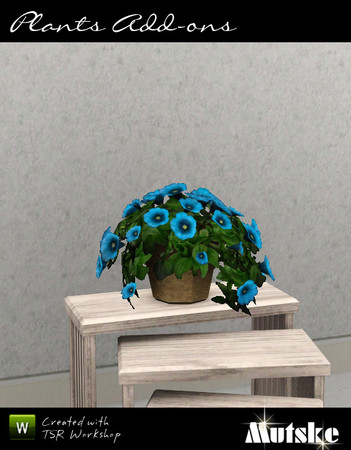 Sims 3 — Petunias by Mutske — 1 Recolorable part. 5 Variations. Made by Mutske@TSR. TSRAA.