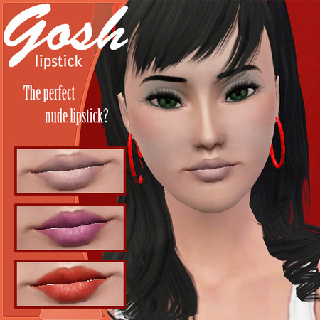 Sims 3 — Gosh - Nude Lipstick by Cori93 — The perfect nude lipstick? I hope you like my new lipstick inspired by .Gosh