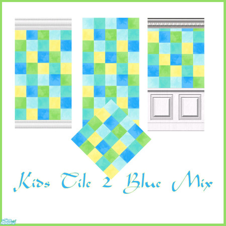 Sims 2 — Kids Tile 2 Blue Mix by robbyngirl — Set 2 of the kids tile! Enjoy!
