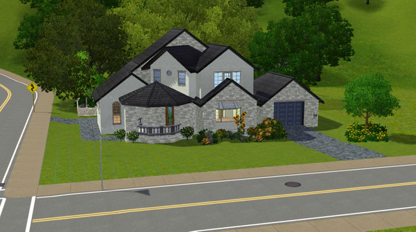 Sims 3 — The Gray Area by ninacessna — I got my inspiration from a house called Yellow Country Estate by Mch36504