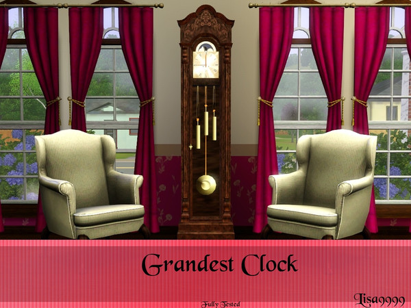 Sims 3 — Grandest Clock by lisa9999 — Sculpture of a grandfather clock. All new completely enclosed and recolorable.
