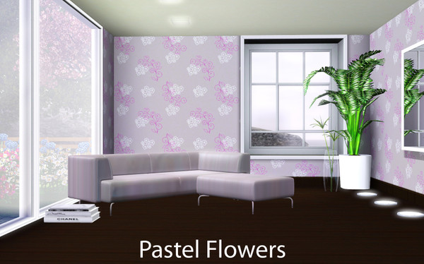 Sims 3 — Pastel Flowers by TSR Archive — Pattern by Pralinesims for TSR