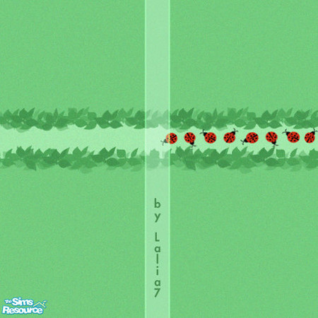 Sims 2 — Plant Walls by LALIA7 — These plant walls with ladybugs were made specially for baby plant sims. 