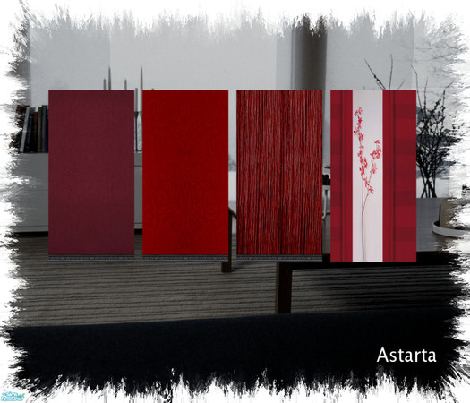Sims 2 — Just Red by Astarta — Some red wallpapers to brighten up an entire room or just one wall.