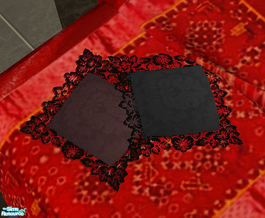 Sims 2 — Barocco-Set red - Deco-Pillows by Sasilia — you can place them on the bed. Find it under "Rugs"!