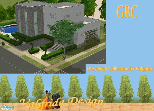Sims 2 — GBC Basic Deluxe by Valgrida — This spacious house welcomes your sim family with Poetic Porpoise Tropiaries. Why