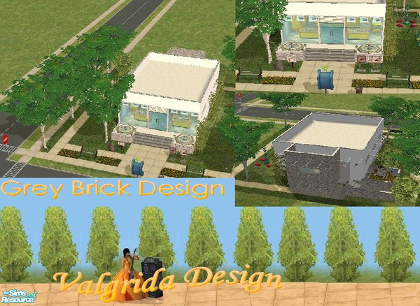 Sims 2 — GBC Food Store by Valgrida — Grey Brick Collection: GBC Food Store is on a small community lot, yet it can offer