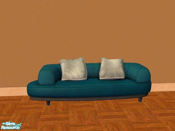 Sims 2 — Blue & Silver Bakonmi Loveseat by rebelxgirl — Base game object.