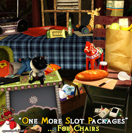 Sims 3 — One More Slot Package - Chair by Tiro22222 — I've always wanted to put objects on the chairs like I could in the