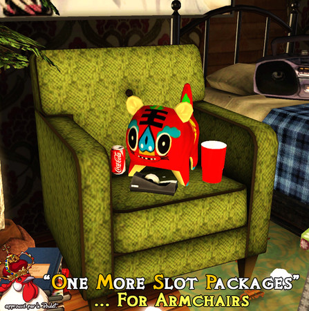 Sims 3 — One More Slot Package - Armchair by Tiro22222 — I've always wanted to put objects on the armchairs like I could