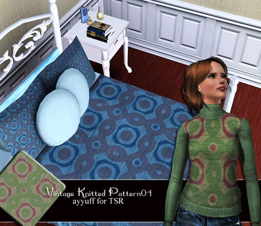 Sims 3 — Vintage Knitted Pattern04 by ayyuff — 