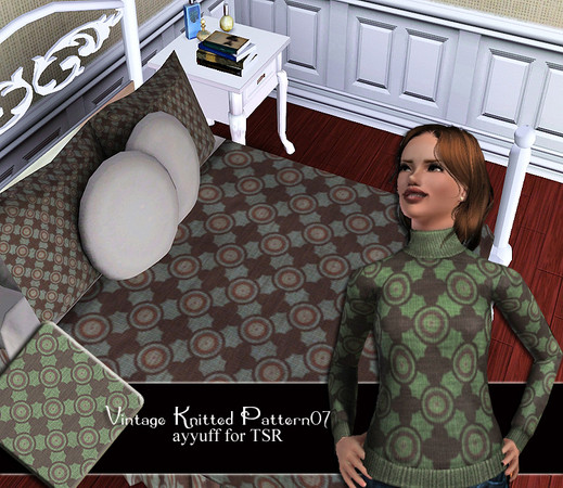 Sims 3 — Vintage Knitted Pattern07 by ayyuff — 