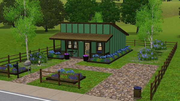 Sims 3 — Snitle - 1br, 1ba by Flexina — A one simmer home, open kitchen and livingroom, sweet garden with space for one