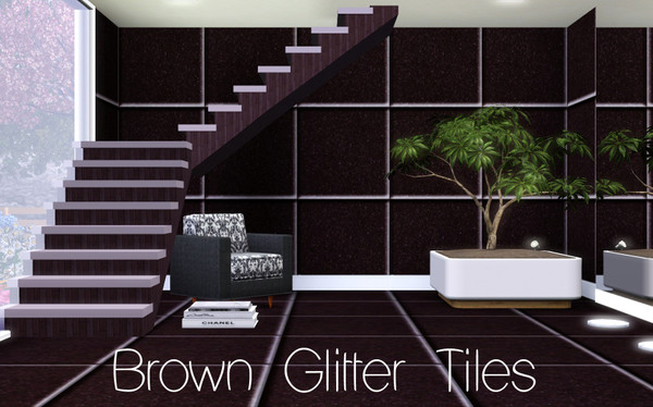 Sims 3 — Brown Glitter Tiles by TSR Archive — Pattern made by Pralinesims for TSR