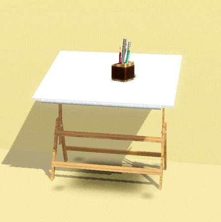 Sims 3 — Verdi Office Drafting Table by DeluxeDesigns — Verdi Office Drafting Table by Deluxe Designs