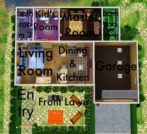 Sims 3 — Simple Beautiful Home by zyaina — lot size:20x30, Small comfortable 2 Bedroom starter home for a newly married