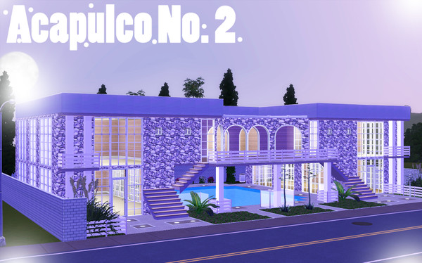 Sims 3 — Acapulco No. 2 by TSR Archive — Acapulco No. 2 special Thanks: einfach simlisch (doors,wondows,fence,halfwall)