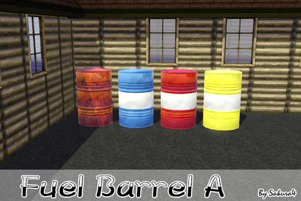 Sims 3 — Fuel Barrel A by Sakura4 — Fuel Barrel A - By Sakura4 / Created: TSR Workshop