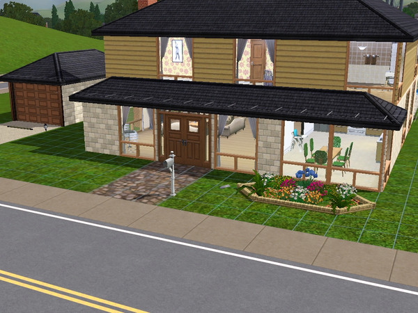 Sims 3 — Mini Manor by confused_claire — 3/4 bed family home, with 2 bathrooms, large living area, swimming pool,