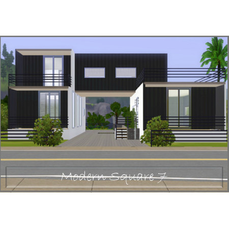 Sims 3 — Modern Square 7 by Kimpan74 — Modern familyhome with 2 bedrooms and 2 bathrooms. 