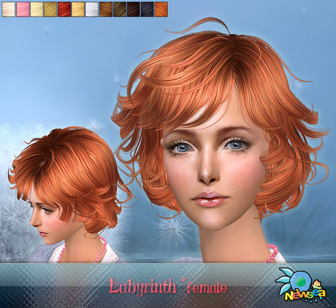 Sims 2 — NewSea SIMS2 Hair J013f Labyrinth 3 by newsea — 