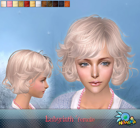 Sims 2 — NewSea SIMS2 Hair J013f Labyrinth 2 by newsea — 