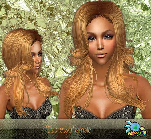 Sims 2 — NewSea SIMS2 Hair J015f Espresso 1 by newsea — 