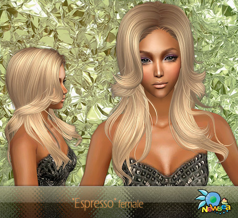 Sims 2 — NewSea SIMS2 Hair J015f Espresso 4 by newsea — 