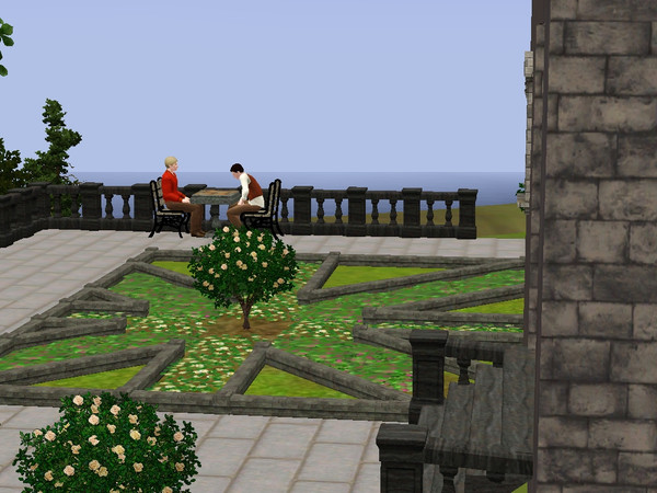 Sims 3 — Southern Lawns by jetty — A Small Garden by the Lake - a Great Place for Princesses to Walk in the Afternoon.