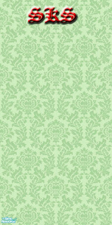 Sims 2 — Thistle Damask Set - Peridot by 71robert13 — Peridot colored thistle blossoms & leaves weave together to