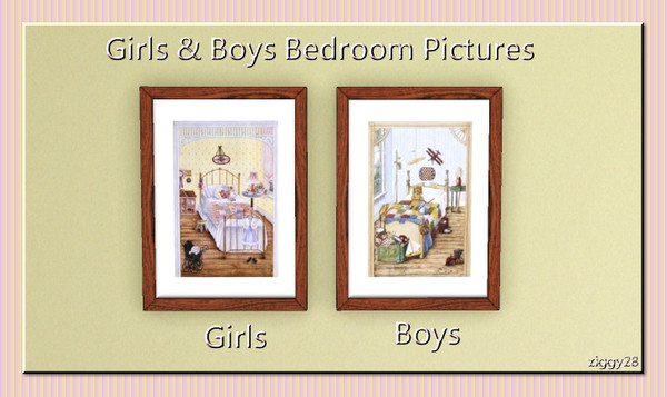 Sims 3 — Girls & Boys Bedroom Pictures by ziggy28 — Two sweet pictures of a little girls bedroom and a little boys