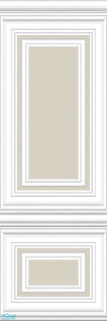 Sims 2 — jsf2WPFW3LACobblestone by jsf — A white, fully wainscotted, panel holds a soft, brown shade of, LAshley paint.