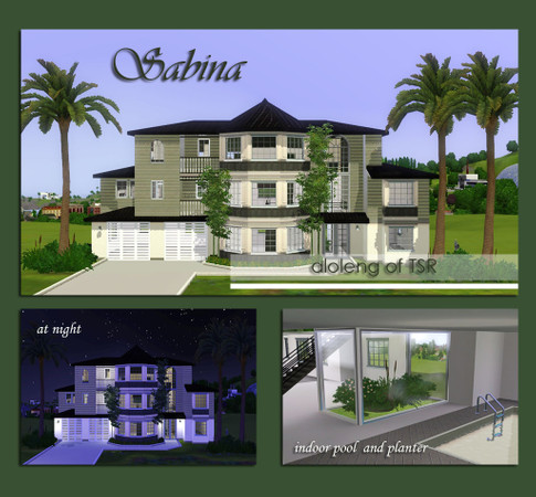 Sims 3 — Sabina by aloleng — 3 bedroom, 3 toilet and bath, powder room, great room, large kitchen, dining area, 2 car