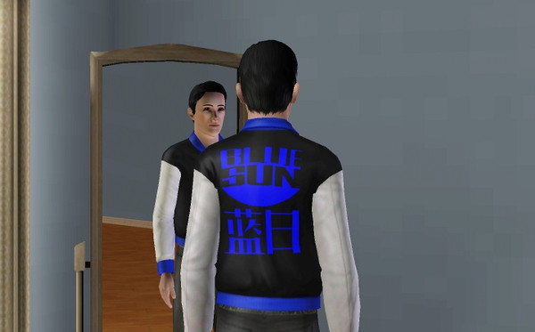 Sims 3 — Blue Sun Jacket by evilerci — Blue sun logo from The tv show Firefly