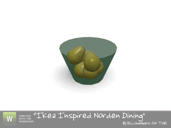 Sims 3 — Ikea Norden Dining Fruit by TheNumbersWoman — Deco Pears to go in your diningroom. By RicciNumbers at TSR. TSRAA