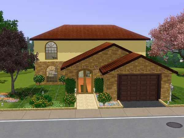 Sims 3 — Stone-Modern Beauty by lopezino — A nice home that is perfect for the everyday sim family. There is a large plum