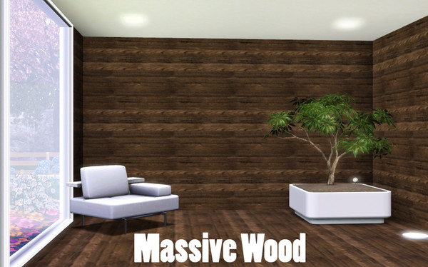 Sims 3 — Massive Wood  by TSR Archive — Pattern made by Pralinesims for TSR