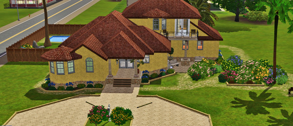 Sims 3 — YellowManor by bretrb — 2 bedrooms, 2 baths.