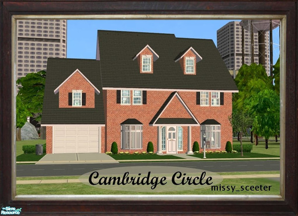 Sims 2 — Cambridge Circle by missy_sceeter — Beautiful traditional style home for your Sim families. Has a lovely patio;