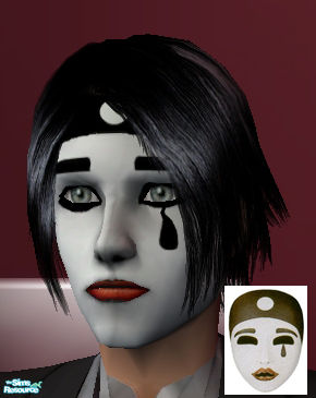 The Sims Resource - Pierrot Mask