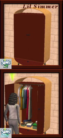 Sims 2 — Well Rounded Armoire - New Mesh by lilsimmer03 — Bedroom set featuring nice smooth curves instead of harsh lines
