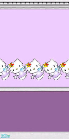 Sims 2 — SG Hello Kitty Wall Paint by spectralgoddess — Clone of a Maxis wall paint, so it will match perfectly.